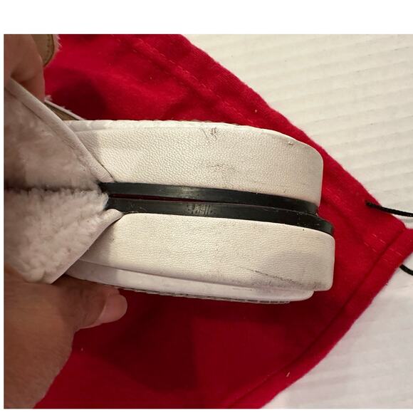 Christian Louboutin Navy Coolito Donna Flat White Slide Loafer size 37.5 no box - Picture 12 of 15